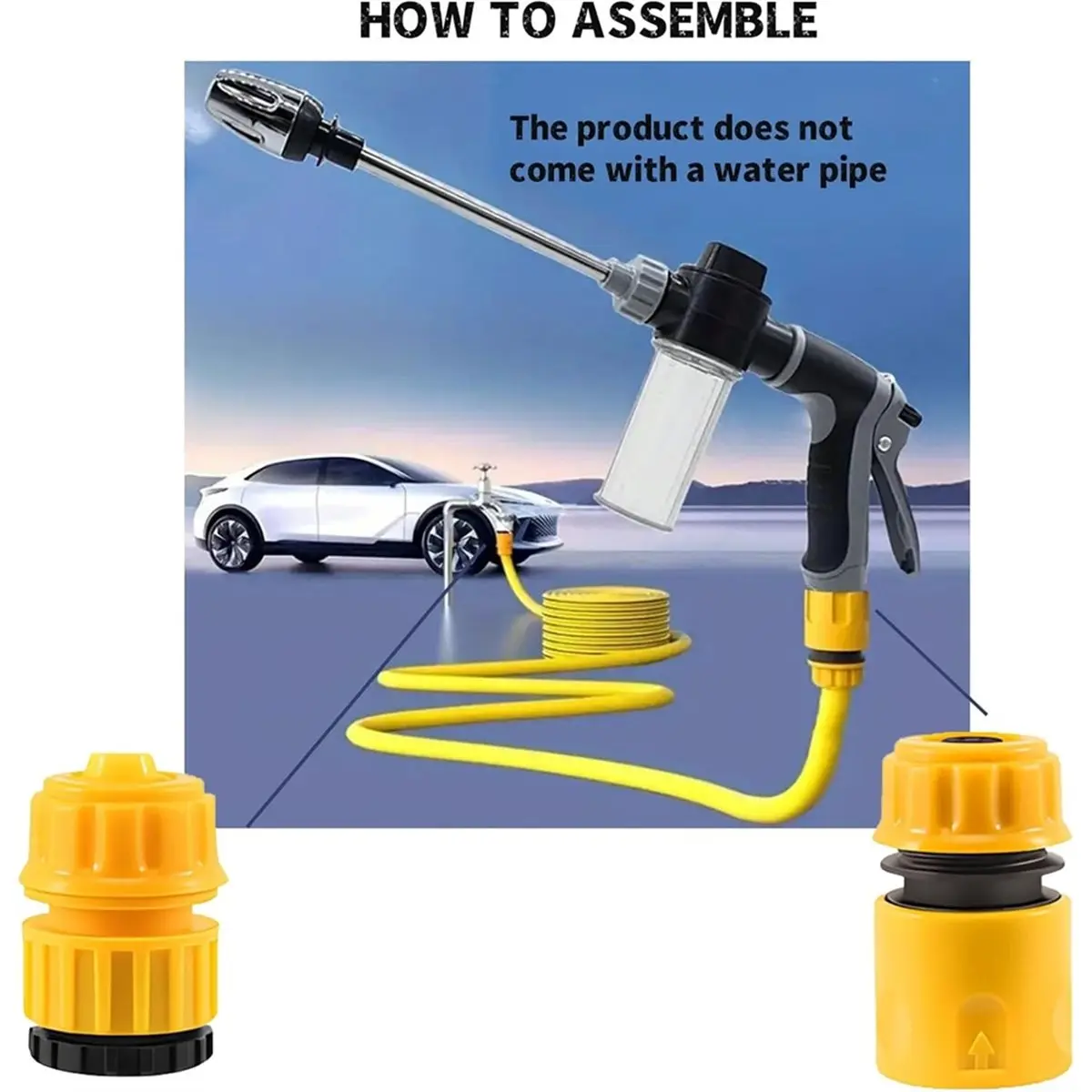 【COUNTDOWN DEAL】 High Pressure for Garden Hose, Water Pressure Washer,High Pressure Power Water, Ideal for Car Washing, Garden