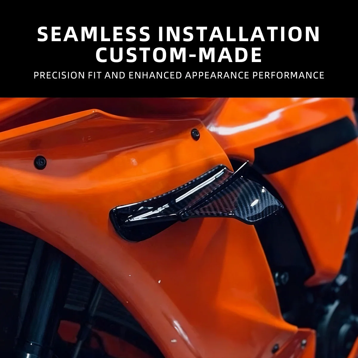 Motorcycle Aerodynamic Winglet Spoiler Kit ABS Carbon Fiber Universal For Yamaha XMAX 250 Honda PCX Italika FT150/GTS Kawasaki N