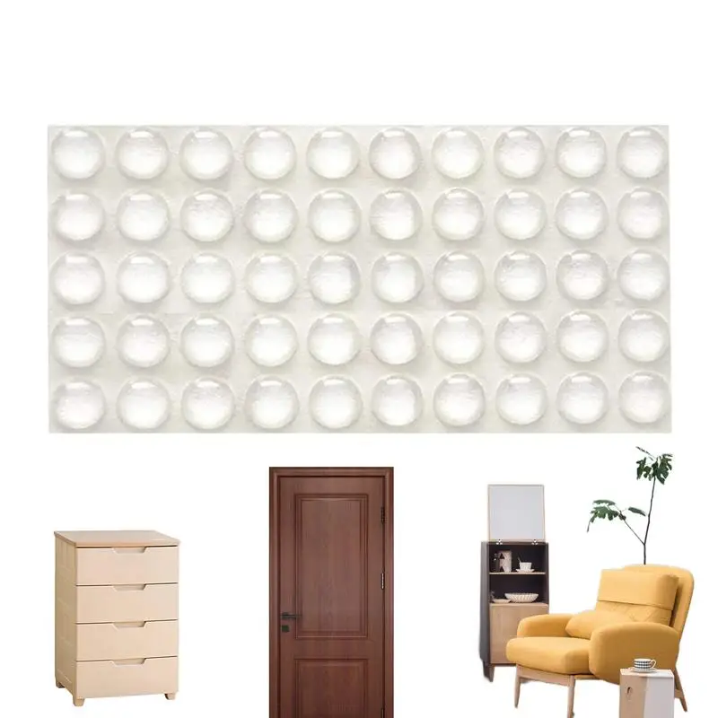 Pare-chocs de porte d'armoire auto-adhésifs en silicone, poignée de porte silencieuse, accessoires pour la maison pour les égouts de proximité, planches à Chi, planches à découper, verre