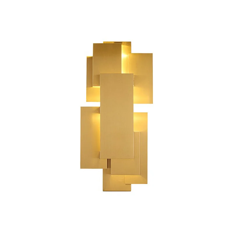 

Lime post-modern brass light luxury wall lamp