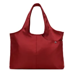 Women's Fashionable Solid Color Large Capacity Casual Tote Bag Nylon Cloth Versatile Big Shoulder Bag For Vacation And Outgoing