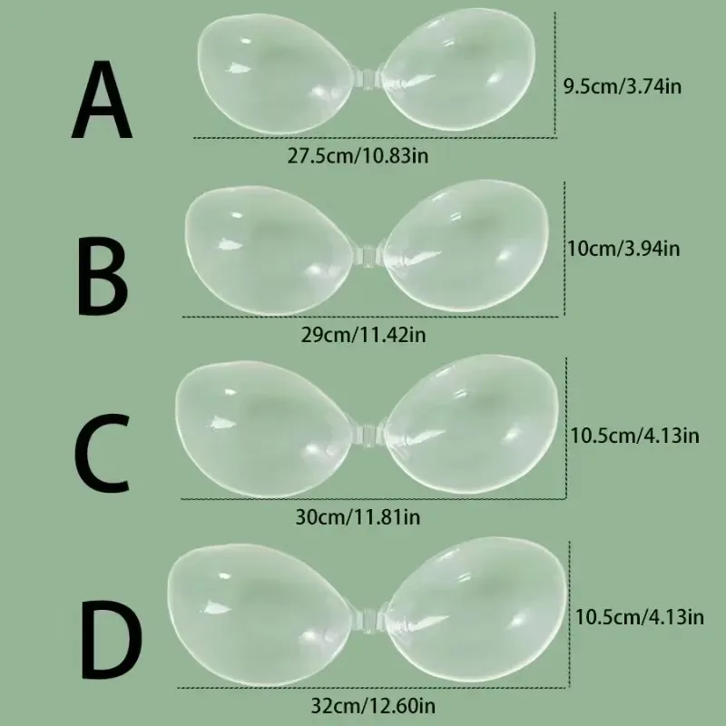 

New Transparent Self-Adhesive Silicone Chest Stickers Invisible Push Up Sexy Strapless Bras for Women Sticky Wedding Bikini Bra