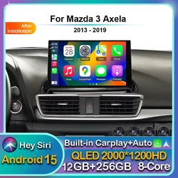 Android 15 Carplay Auto For Mazda 3 Axela 2013 2014 2015 2016 2017 2018 Car Radio Multimedia GPS Player Stereo video WiFi+4G DSP