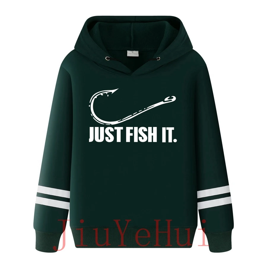 Funny Love Fishing Hoodies Men Just Fish It Funny Spring Autumn Casual Hoodies Sweatshirts Men\'s Top Hoodie Sweatshirt Male