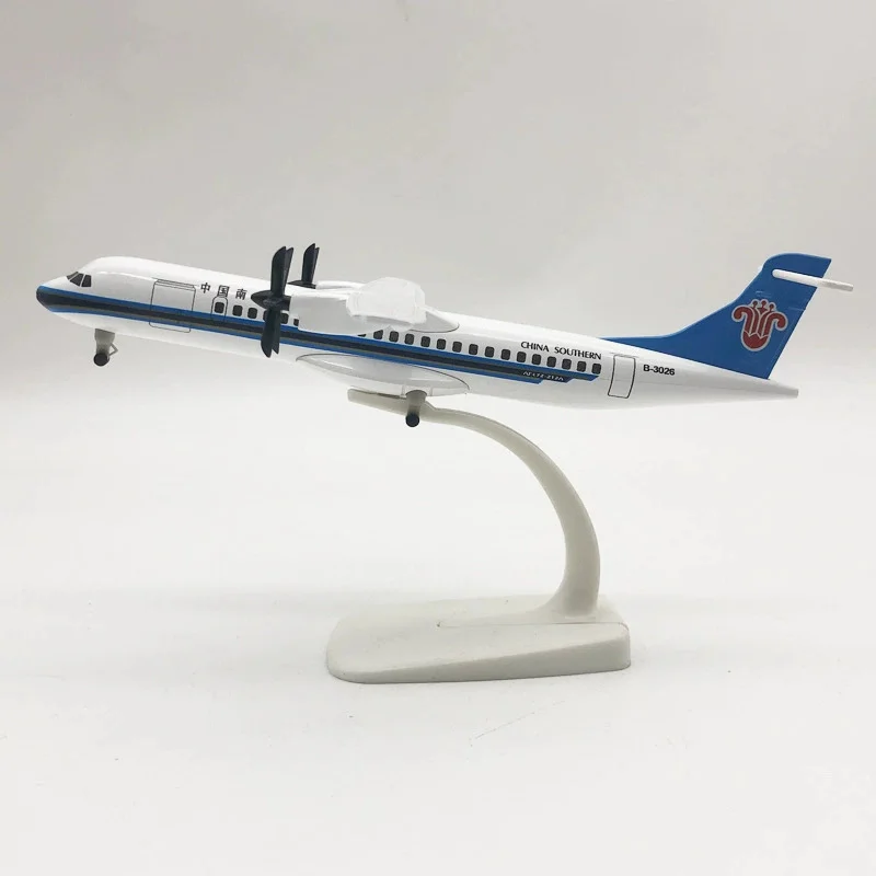 20cm ATR Series Airplane Replica Model Aircraft 1/400 Scale FedEx Korean Vietnam Aviation Metal Plane With Stand Ornament