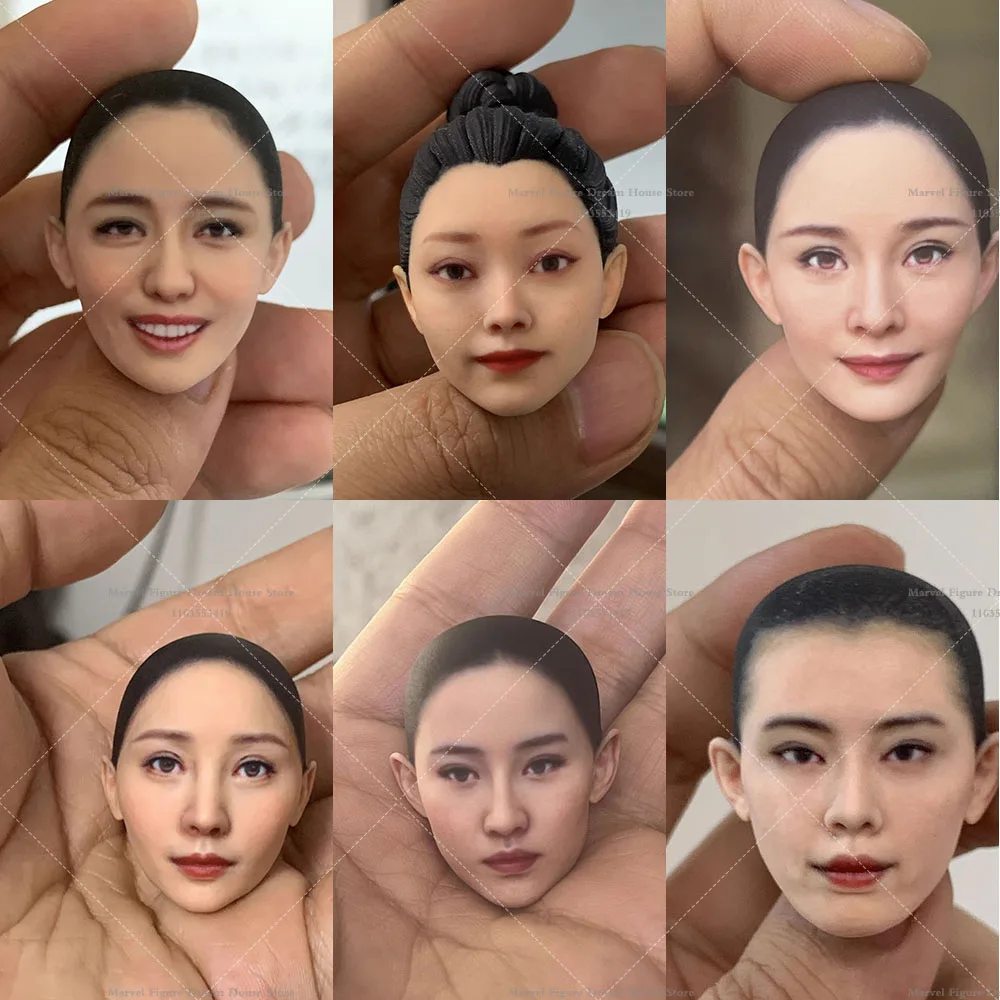 

Realistic Painted Resin Model 1/6 1/12 Scale Asian Female Star Liliya Yi Song Mi Yang Joey Wong Liu Yifei Head Sculpt Model