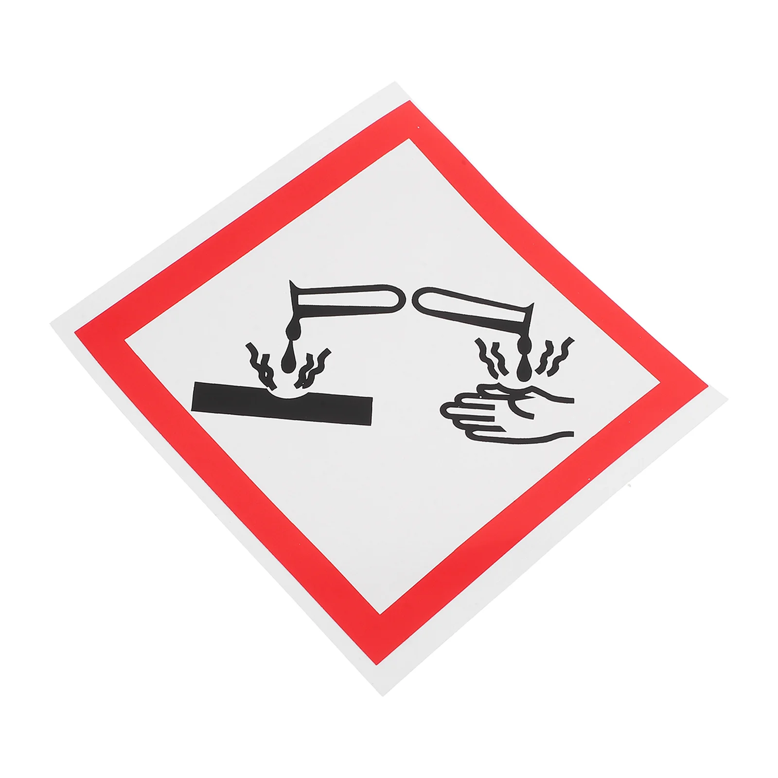 الملصقات الكيميائية Hazmat Placard التآكل خطر لاصق زين ملصق علامة البلاستيكية