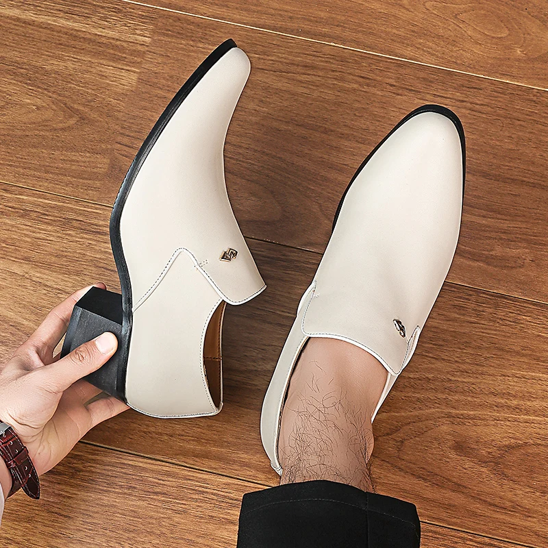 

Мужские лоферы, официальная кожаная обувь, свадебные туфли с лифтом на толстой подошве в стиле Оксфорд для мужчин