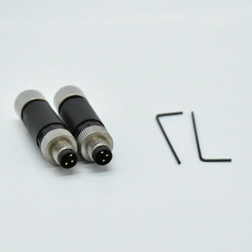 M8 Aviação Plug Connector, Masculino e Feminino, 3-4 Pin, Impermeável, Acessórios eletrônicos e Suprimentos