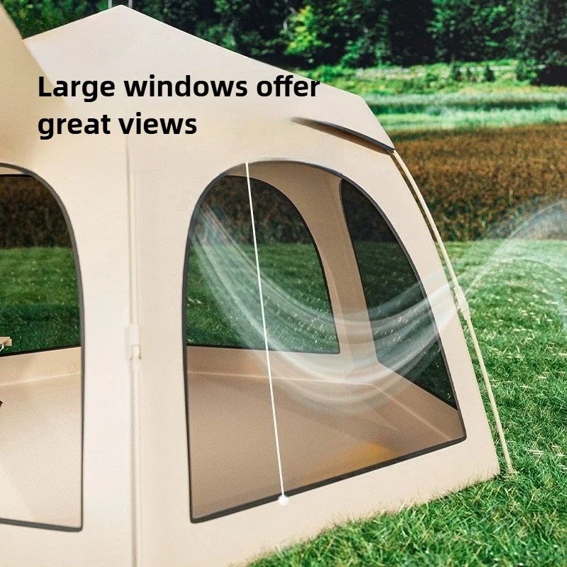 

Large-space Lightweight Rainproof Travel Tents Portable Waterproof Folding Hexagonal Tent Outdoor Camping Sun-proof Beach Tent