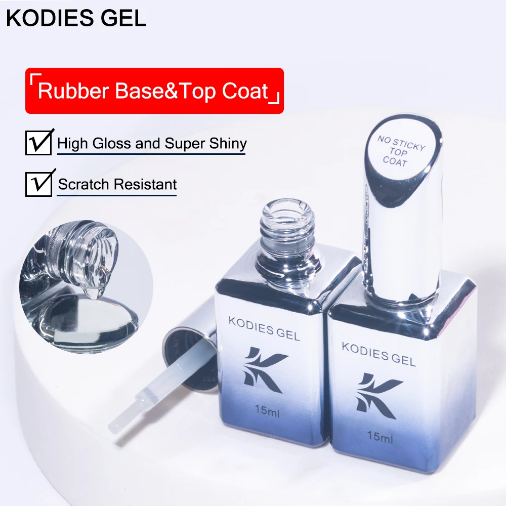 

KODIES GEL Repair Top Coat Uv Gel Nail Polish 15ML Diamond Shine Reinforce Gel Top No Sticky Semi Permanent High Gloss Nail Art