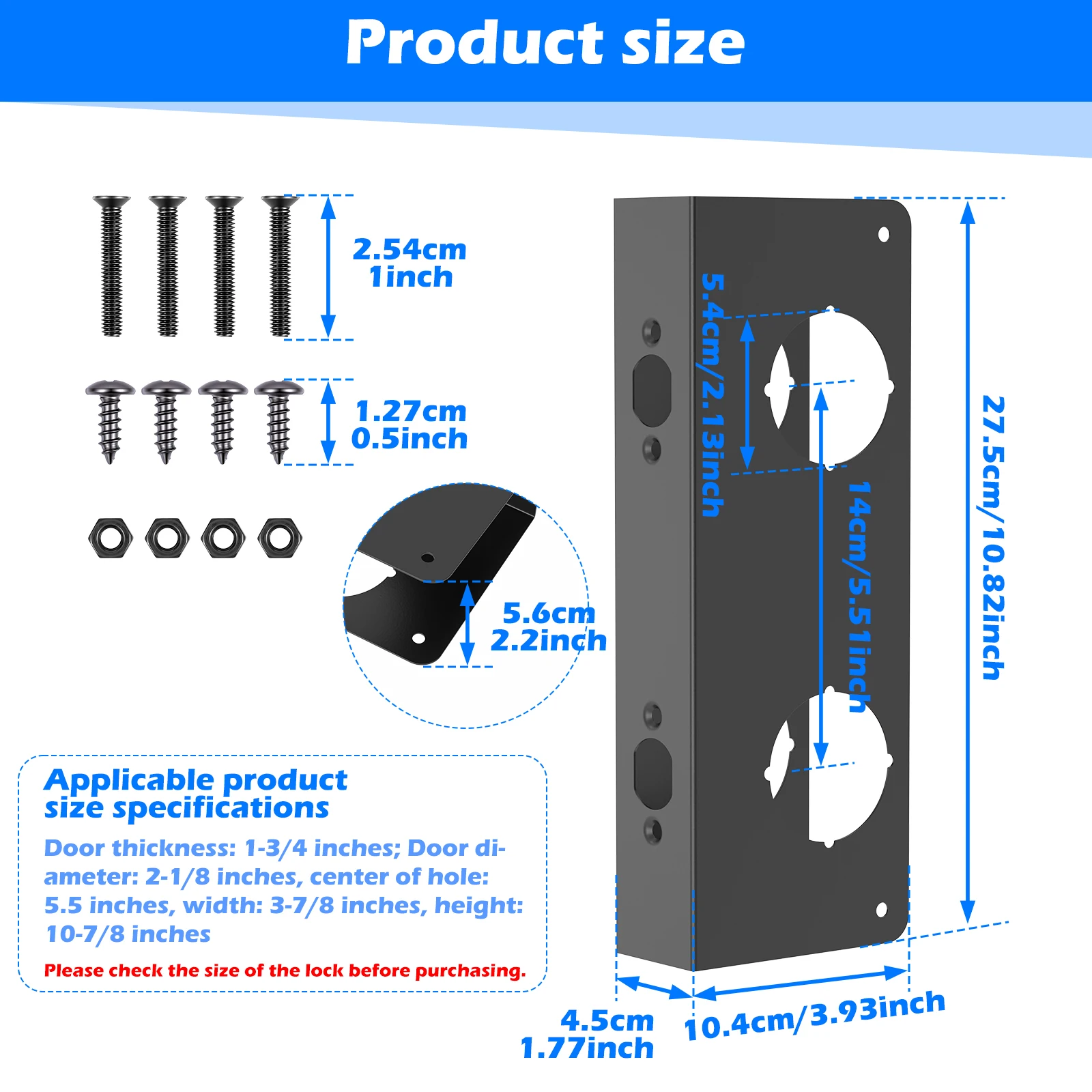 Door Reinforcement Plate Stain - огляд і ціна Door Reinforcer Kit