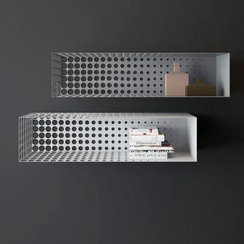 Italy i design hole display rack, combination storage rack, simple multi-layer wrought iron rack on the wall