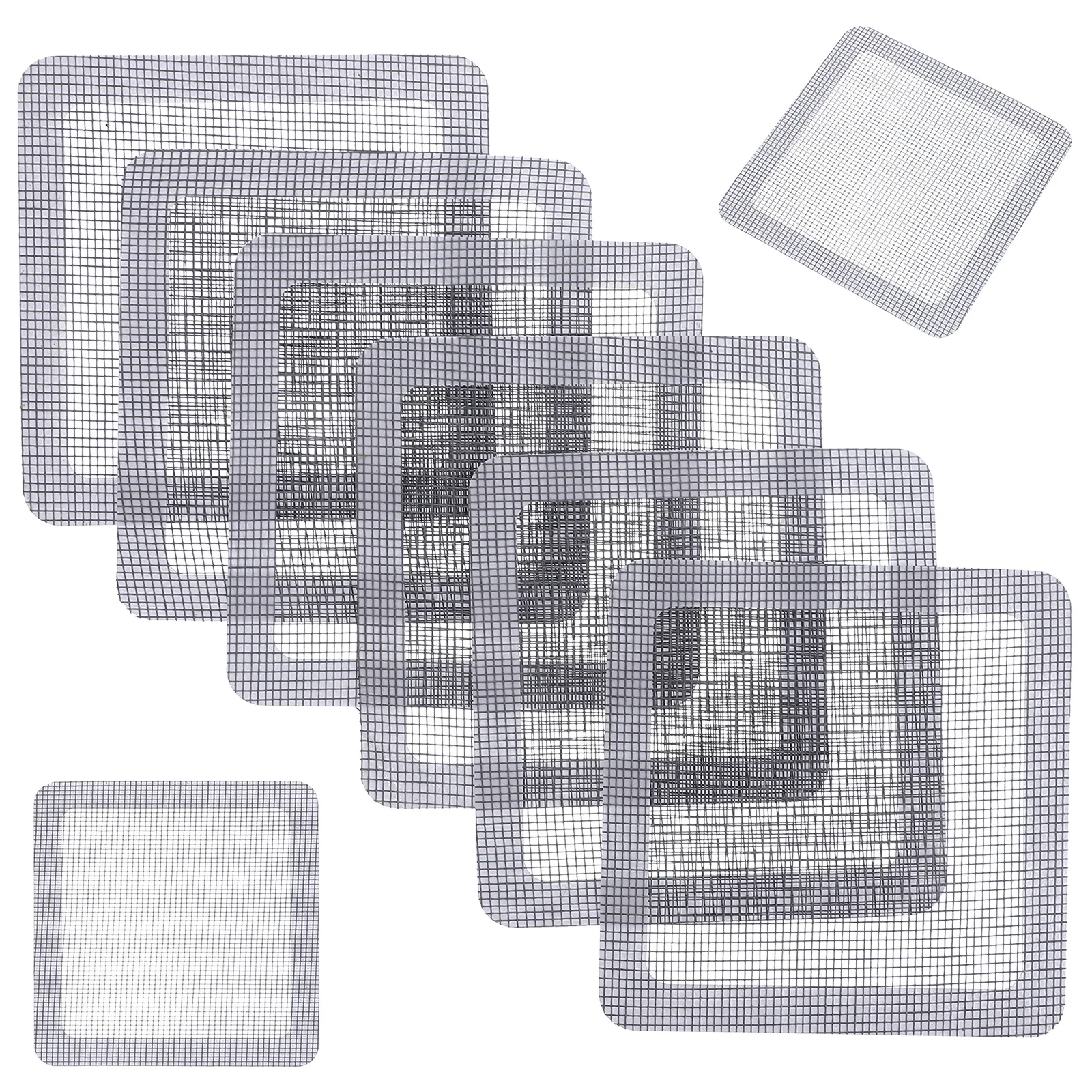 30pcs Window Screen Repair Patch Adhesive Hole Covering Door Screen Fixing Kit Durable Easy Install White Hardware