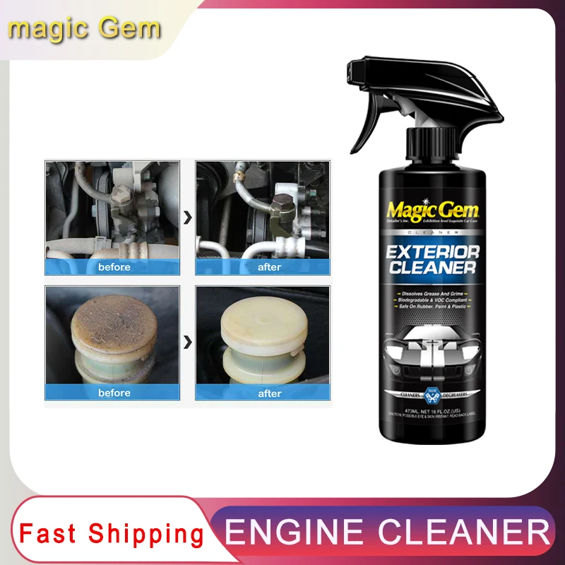 

473ml Car Engine Cleaner Nano Spray Quick Dry Removes Heavy Oil Dust Engine Warehouse Cleaning Degreaser Car Cleaning Products