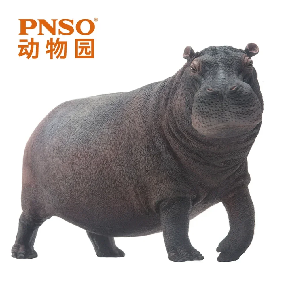 

PNSO Hippopotamus Model Hippo Hippopotamidae Animal Figure Desktop Decoration Collector Toy Gift