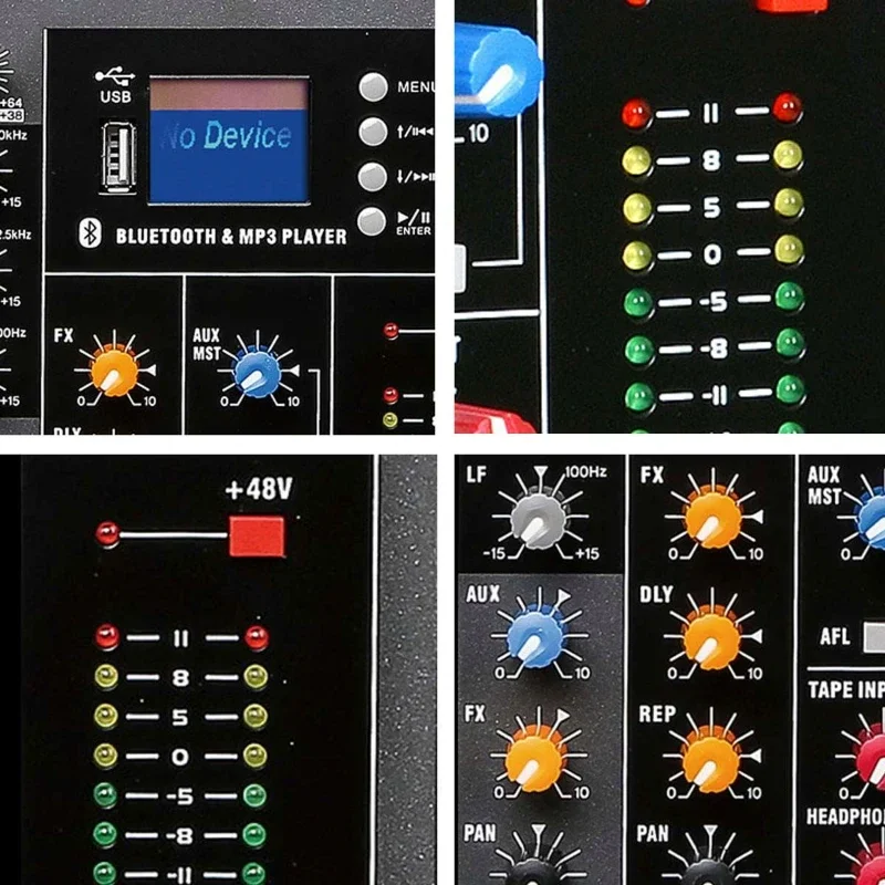 16 Channel Music Mixing Console Power Mixer Audio Mixer with USB and 48V Phantom Power CT-160S
