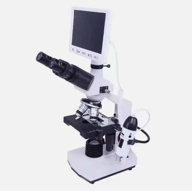 

HD 7inch Digital Microscope 40X-1600X Laboratory Biological Microscope USB Professional Electron Microscope