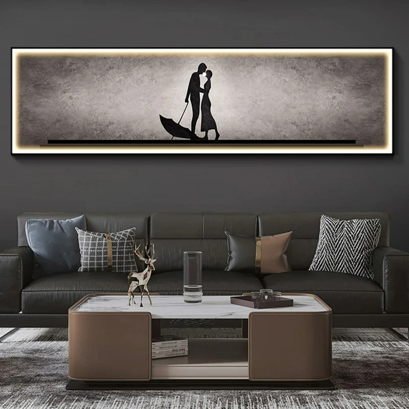 Modern Bedroom Bedside Mural Master Bedroom Figure Art Hanging Painting Living Room  Luxury Simple Luminous Decoration  Painting