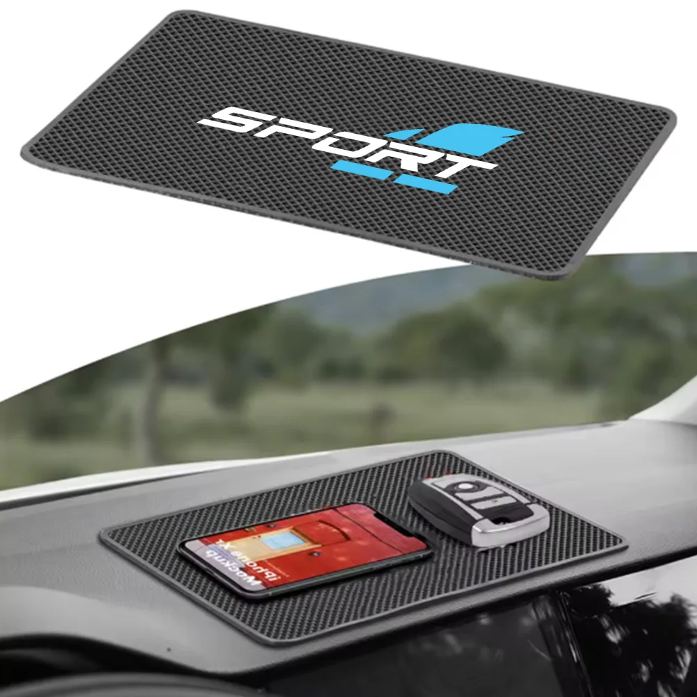 Car Dashboard Anti-Slip Silicone Mat, Sporty Shark Fin Blue Model, Multifunctional and Universal for Storing Mobile Phones and Keys, Car Interior Accessories