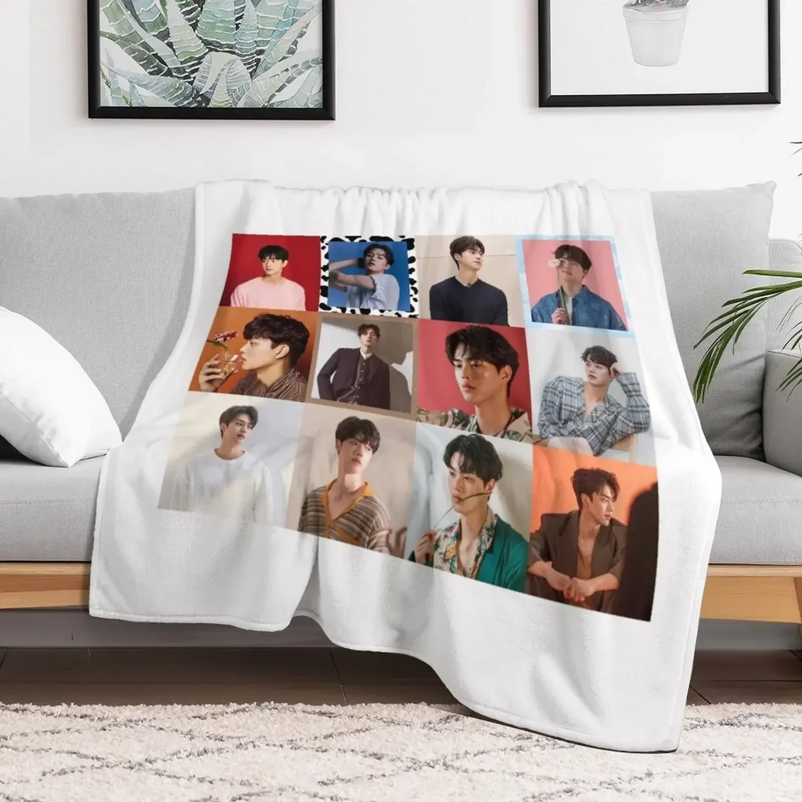 

song kang Throw Blanket Heavy Cute Bed Fashionable Blankets for winter Custom Bed covers christmas decoration Blankets