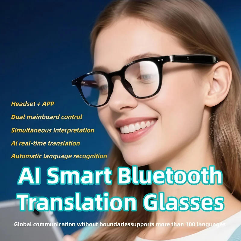 GT-52 Smart Camera Glasses AI 100+Translation Multifunctional Touch Sport Sunglasses Bluetooth Calling Music Player Photochromic