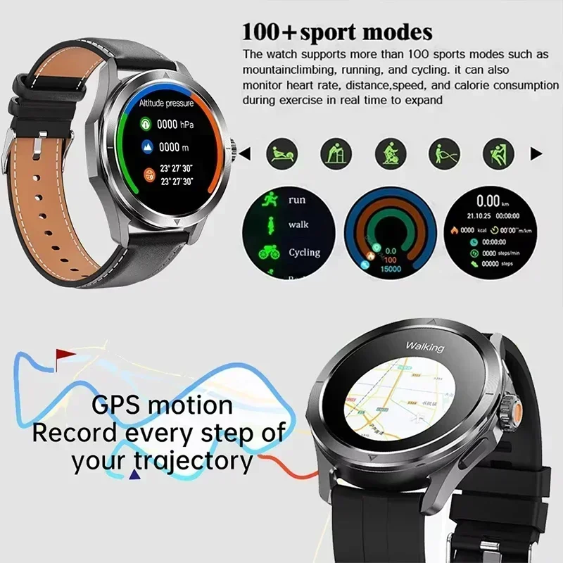 ساعة ذكية رياضية خارجية من Xiaomi S4 للرجال شاشة AMOLED NFC GPS بوصلة معدل ضربات القلب مقاومة للماء بلوتوث مكالمة SmartWatch All