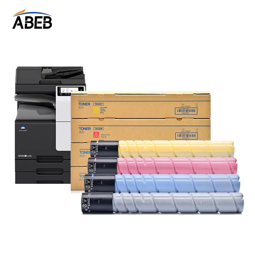

1PCS TN221 Toner Cartridge For Konica Minolta Bizhub C227 C287 C7528 High Quality Compatible Toner BK 500g CMY 400g