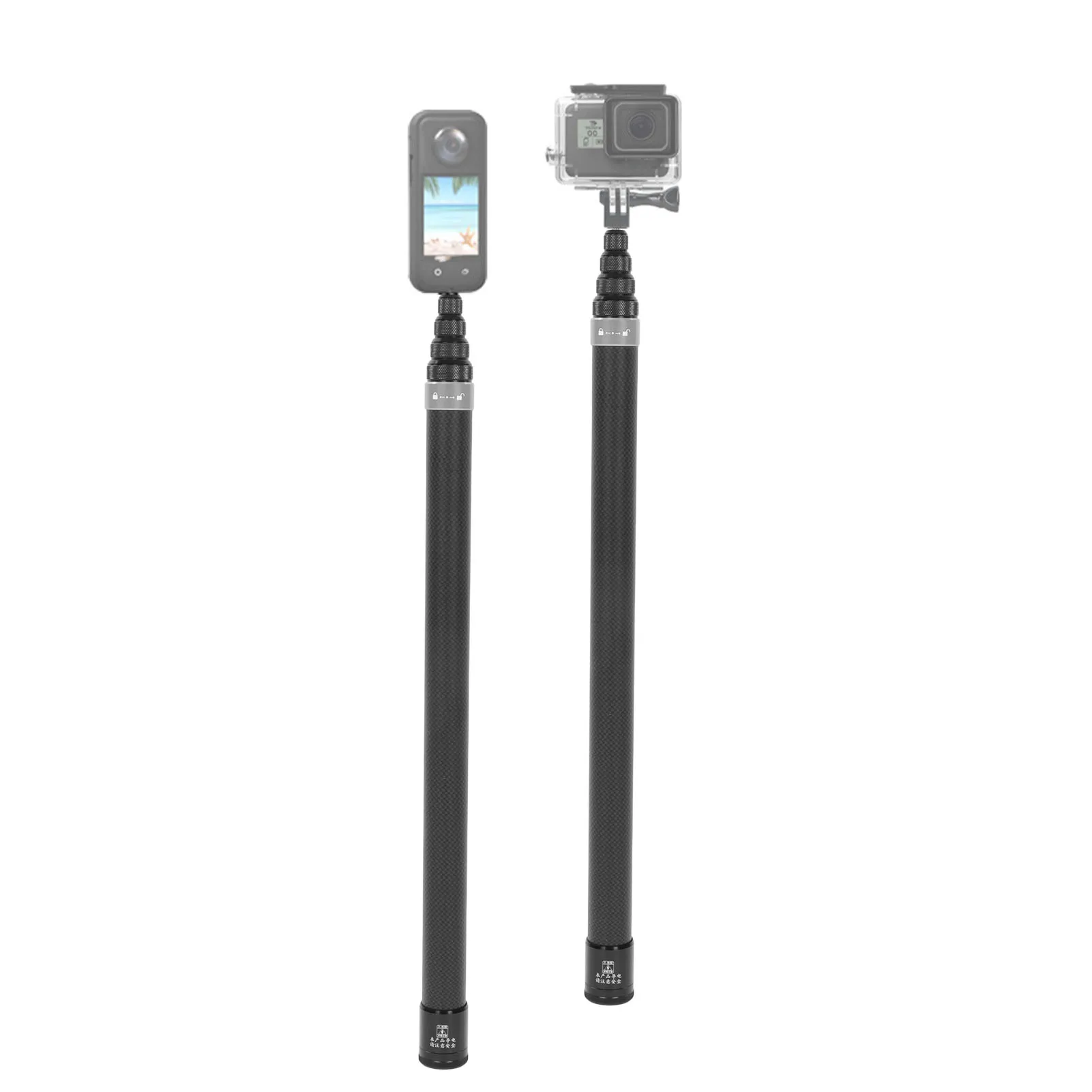 Motion Camera Selfie Stick Antislip Action Camera Extendable Selfie Stick Carbon Fiber Comfortable Grip Portable for Work