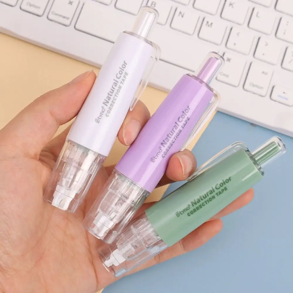 เทปแก้คำผิดแบบเปลี่ยนสายได้ปากกาลบคำผิดหลากสีทนทานบราดันทรงสำนักงานโรงเรียน