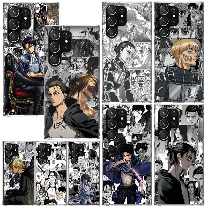 Attack-Titan Anime Phone Case For Samsung Galaxy S26 S25 Edge S24 FE S23 S22 Ultra S21 Plus S20 + Art Fundas Back Cover Galaxy S