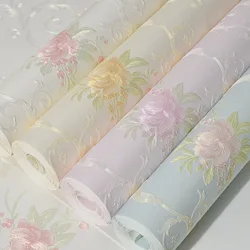 Pastoral 3D Stereo Self-adhesive Wallpaper Bedroom Decoration Warm Room Layout Stickers Living Room TV Background Wall Paper 10M