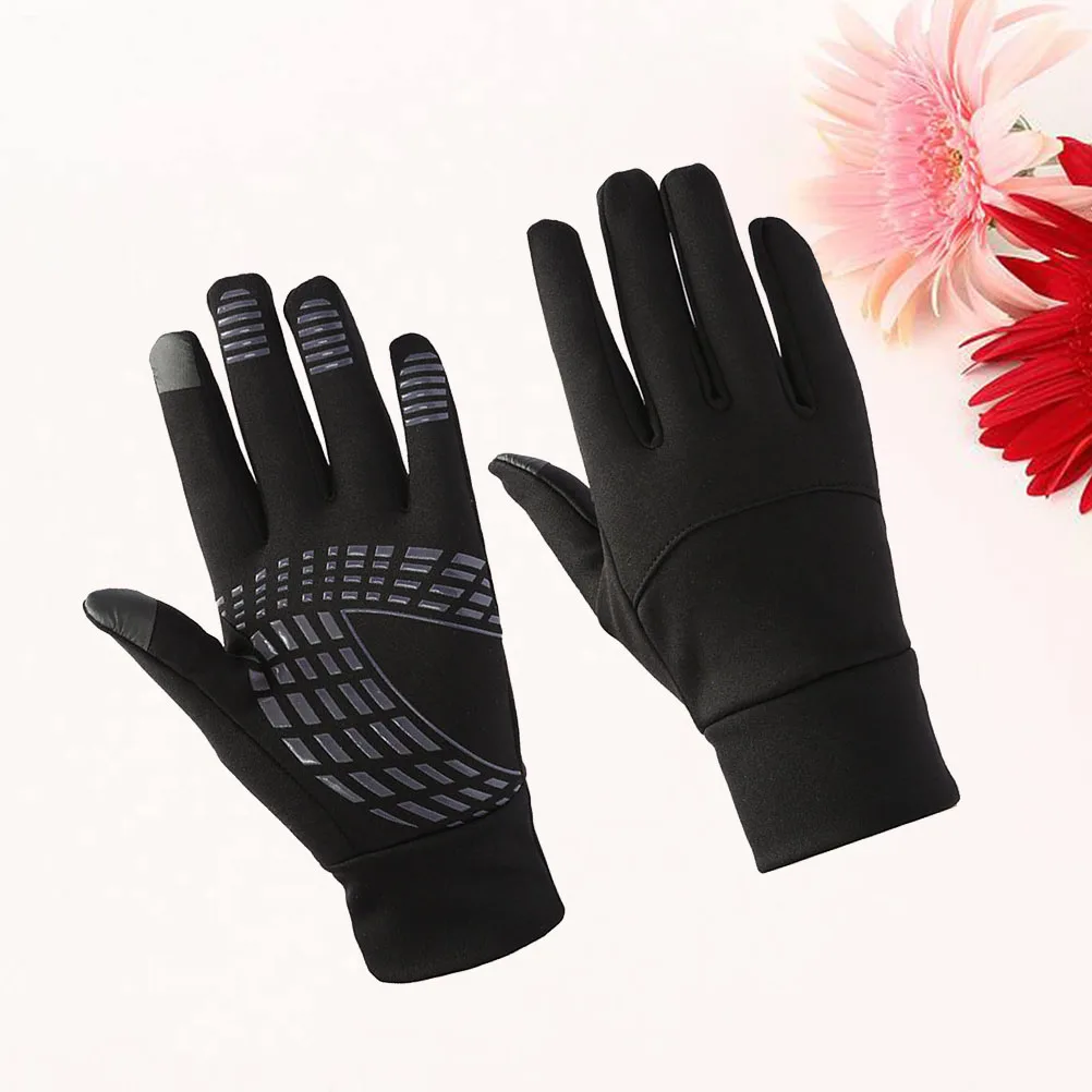 

Water resistant Touch Screen Gloves Outdoor Bike Winter Cycling Sports Warm Cold Weather Fitness Thermal Silicone Grips Men