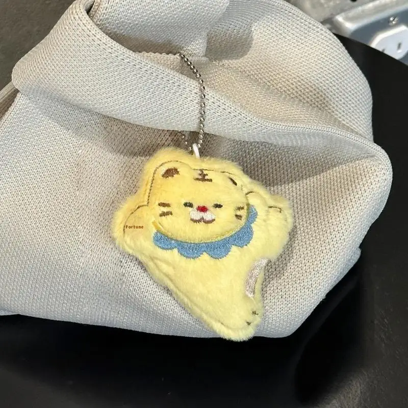 Cute Plush Key Rings Kawaii Bear Rabbit Plush Pendant Keychain Cartoon Stuffed Doll Birthday Decorative Accessories Gift