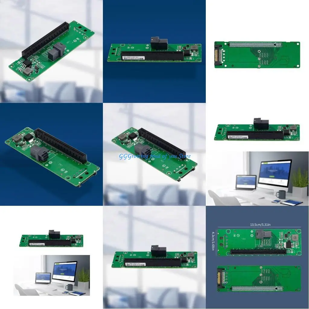 

H9EB PCIe x16 Slot Adapters Converters Board 15Pin SFF-8643 to PCIe x16 Slot Expansion Card Power Connectors for Server