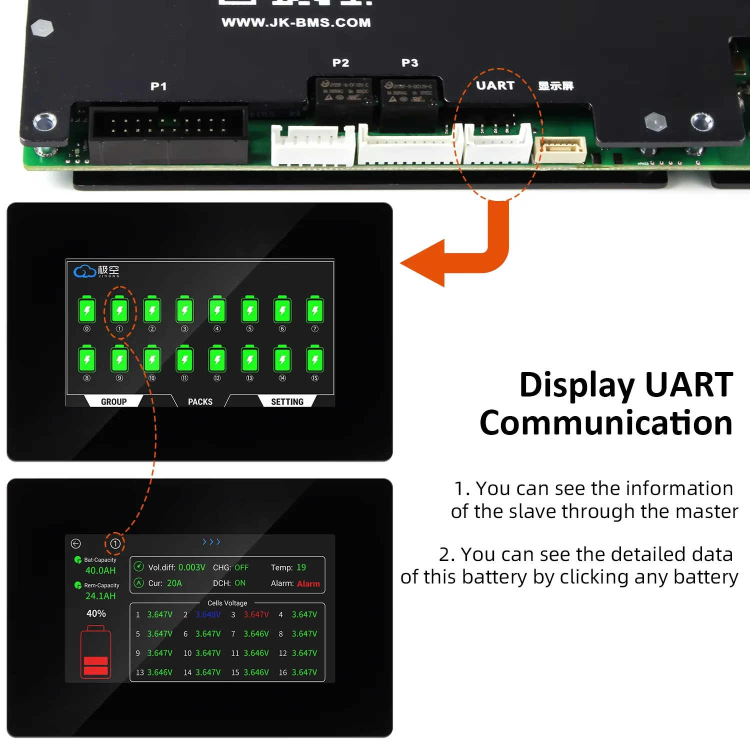 JK Inverter BMS V19 4.3 LCD  XR11-48V280AH 16S 51.2V LiFePO4 Battery Box DIY Kit For EVE CATL 280 310AH Solar Home Energy Storag