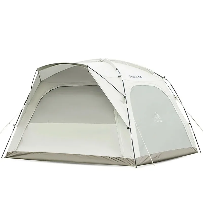 Camping Tent Outdoor One Room One Living Room 3-4 People Waterproof,Sun-Proof and Mosquito-proof Portable Fiber Support Tent