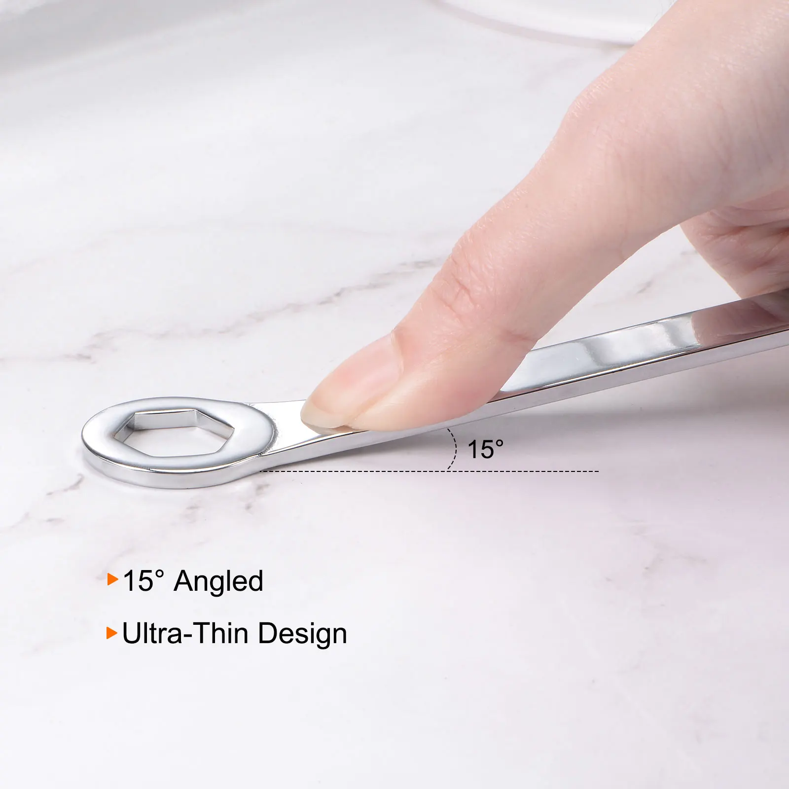 Dunne 6-punts combinatiesleutel, metrisch hoog koolstofstaal