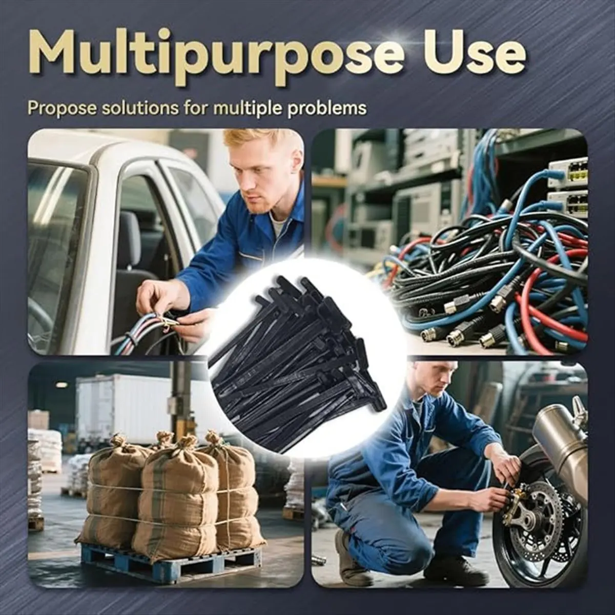 자동차 트렁크 범퍼 수리, 가정 및 차고용 범용 나일론 케이블 타이 버클 자동 고정 나사 100개