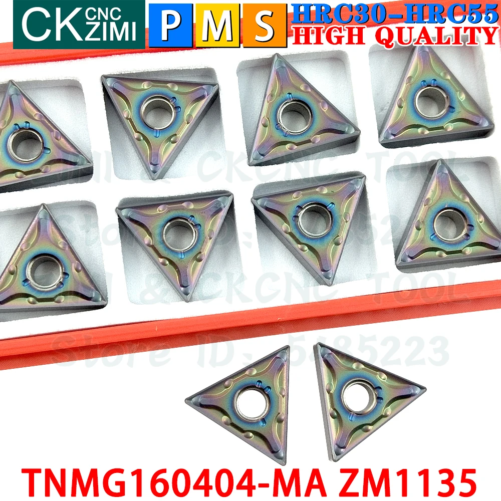 TNMG160404-MA ZM1135 TNMG 160404 MA ZM1135 إدراجات كربيد خارجية أدوات إدراج تحول TNMG CNC مخرطة معدنية ميكانيكية أدوات قطع تحول