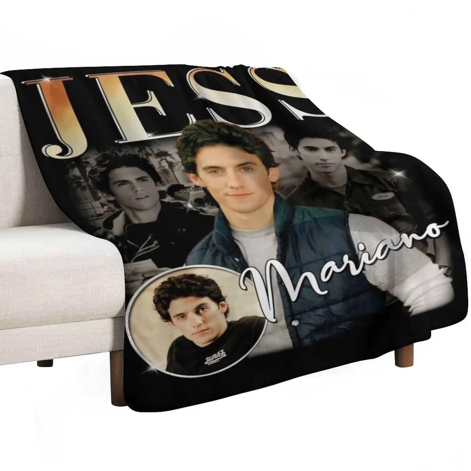 Jess Mariano Signature 90's Vintage Retro Bootleg Rap Style Throw Blanket sofa bed Tourist Polar Blankets