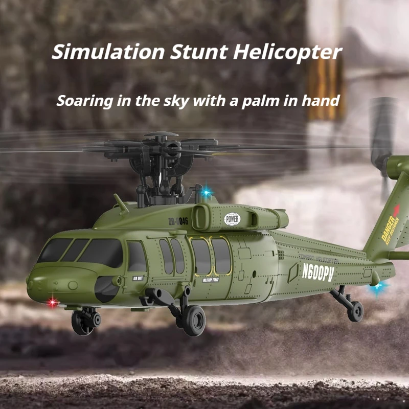 2025 K200 New Brushless 6-Channel Aileron Free Black Bee Stunt Helicopter Optical Flow Positioning Rc Model Airplane Toy Gift
