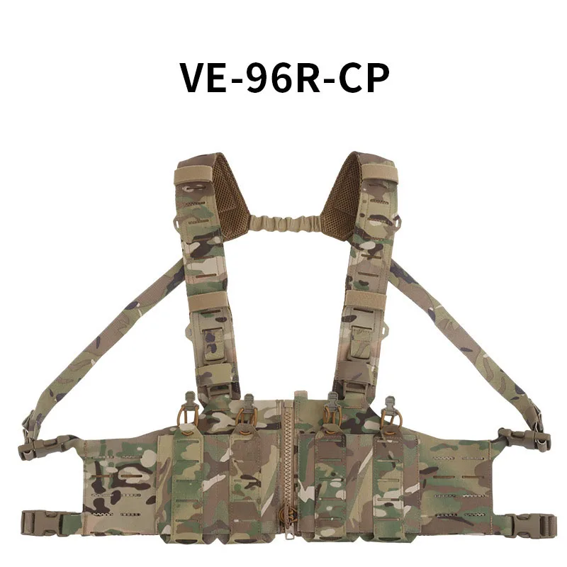 Imagem -05 - Leve sf Chest Rig Fixação com Zíper Combinações Múltiplas Alça de Ombro em Forma de h Montagem Molle