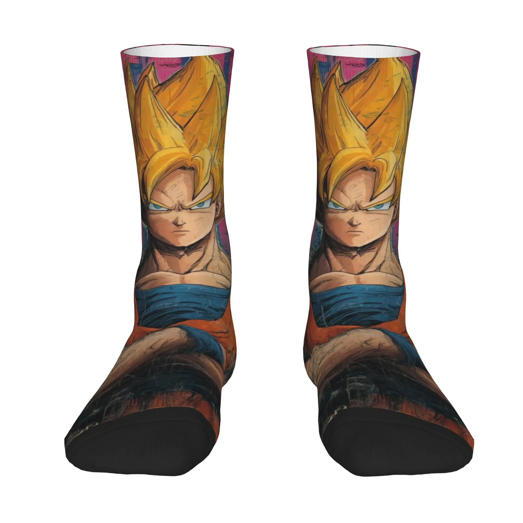 1 Pair Funny Sock Dragon Ball Son Goku (27) Harajuku Quality Pattern Printed Men Socks Novelty Men's Socks