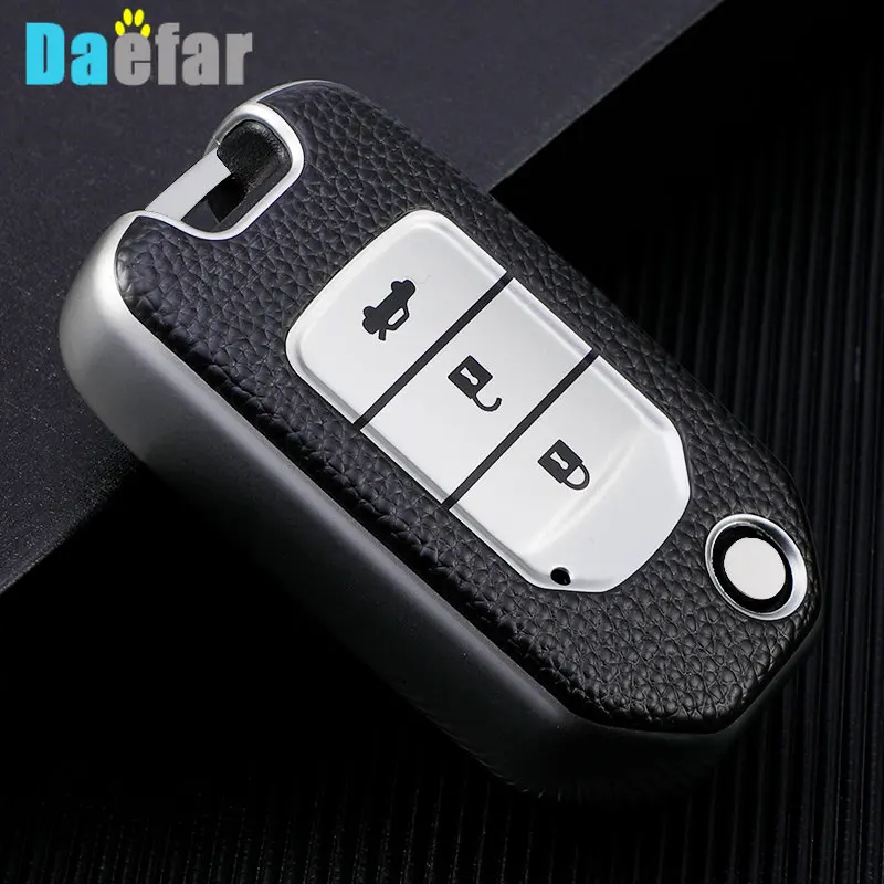 Leather Car Remote Key Case Cover for Honda CivIc HRV CRV XRV Crider Odyssey Fit Freed 2015 - 2018 Remote Key Protection