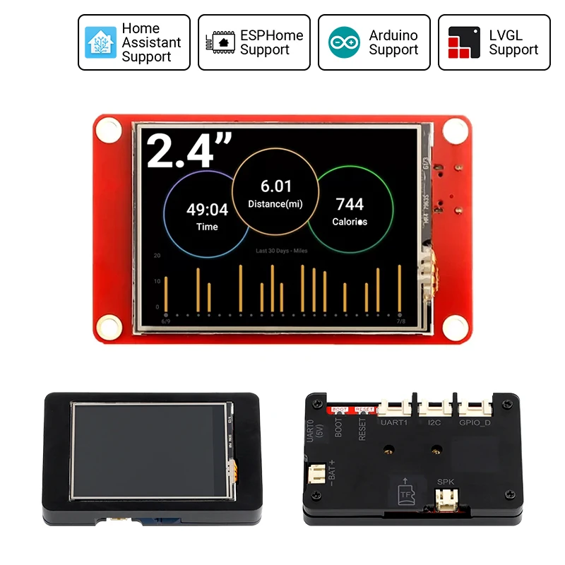 CrowPanel- ESP32, 2,4 дюйма, 240*320, сенсорный экран HMI, умный дисплей, модуль с 16 обучающими уроками для Arduino/ LVGL