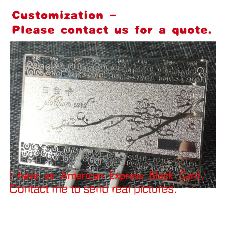 

custom.Premium Matte Black Electroplated NFC Metal Business Cards - Custom Laser Engraving, 0.8mm