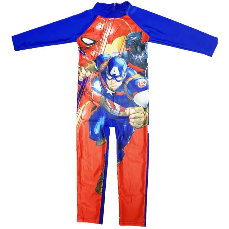 Boys Girl One Piece Swimsuits Swimwear Bathing Suit Spiderman Cars McQueen Frozen Elsa Long Sleeve Swimming Kids Sport Beachwear