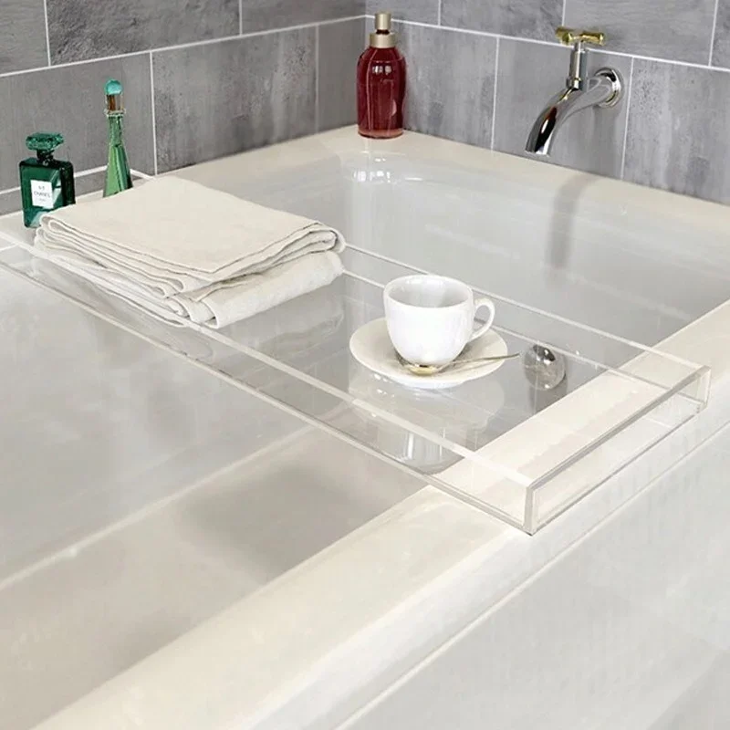 

Nordic Acrylic Bathtub Tray, Spa Holder, Bath Table, Bathroom Storage Organizer, Bandeja Bath Tub Accessories