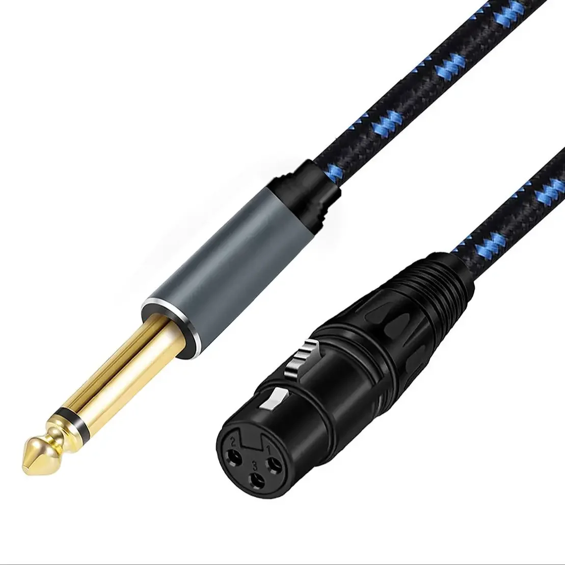 

КАБЕЛЬ 6,35 1/4 дюйма папа-3-Pin XLR-мама XLR к моно-разъему 6,3/6,5 мм (1/4 дюйма) папа штекер аудио кабель 10 м 15 м